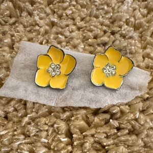 Yellow Flower Earrings